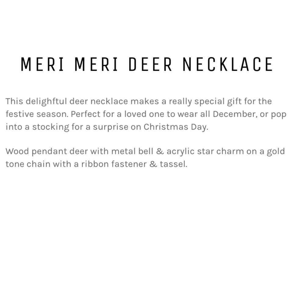 Meri Meri Deer Necklace